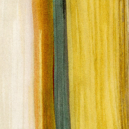 Stretch Cotton Sateen - Yellow and Royal Blue Painted Stripes - Nilotic Wasteland Print - Mood Exclusive Tumunyana Collection