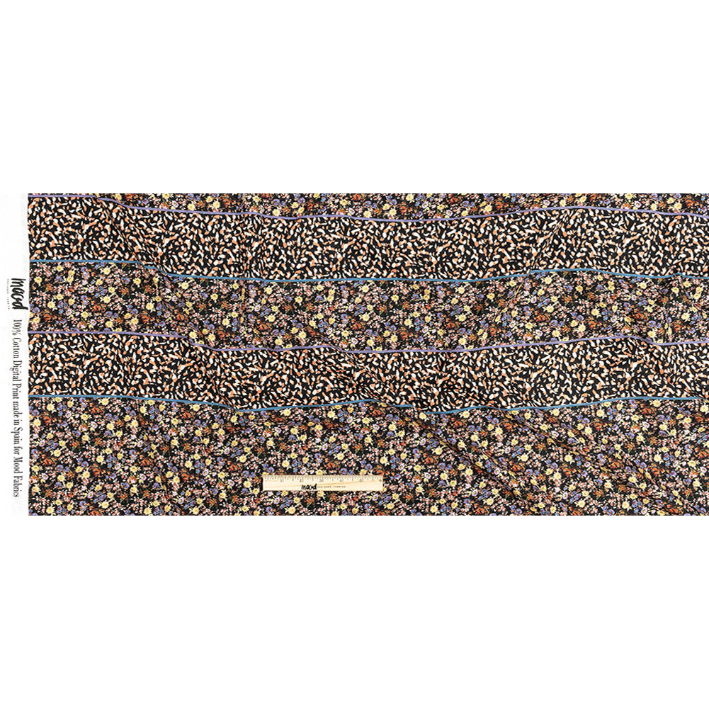 Cotton Voile - Floral and Abstract Stripes - Fragmented Flourishings Print - Mood Exclusive Tumunyana Collection Full