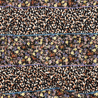 Cotton Voile - Floral and Abstract Stripes - Fragmented Flourishings Print - Mood Exclusive Tumunyana Collection
