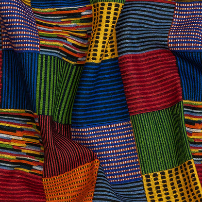 Tejido de lino y rayón con patchwork palladiano exclusivo de Mood