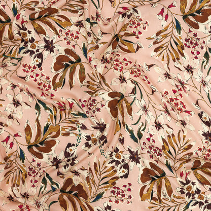 Rayon Challis - Pink Floral - Primavera Print - Mood Exclusive Viso Collection