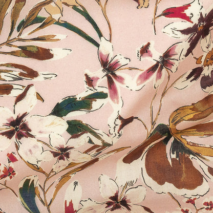 Cotton Voile - Pink Floral - Primavera Print - Mood Exclusive Viso Collection