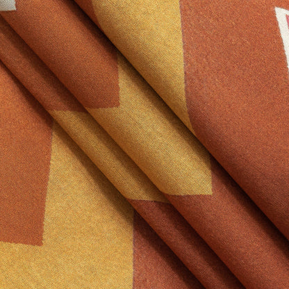 Cotton Voile - Pink and Orange Zig Zags - Festa di Apollo Print - Mood Exclusive Viso Collection