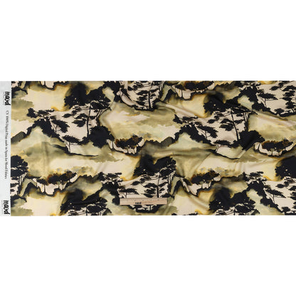 Rayon Challis - Watercolor Trees - Spectral Canopy Print - Mood Exclusive Rio Collection