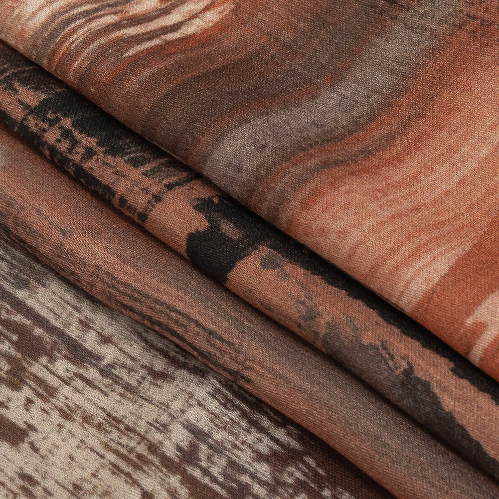 Rayon Challis - Pink and Gray Brushstrokes - Brush With Danger Print - Mood Exclusive Rio Collection