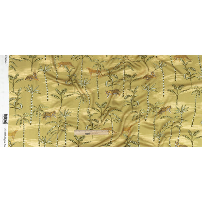 Rayon Challis - Palm Trees and Big Cats - Cerrado Print - Mood Exclusive Rio Collection