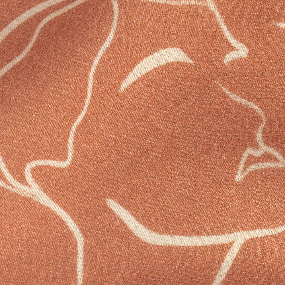 Rayon Challis - Pink Face Outlines - Sweltering Society Print - Mood Exclusive Rio Collection