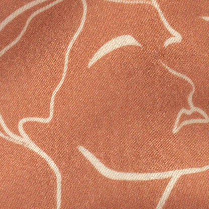 Rayon Challis - Pink Face Outlines - Sweltering Society Print - Mood Exclusive Rio Collection