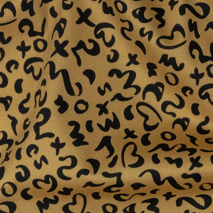 Stretch Cotton Sateen - Straw Doodle Spots - Ancient Iconography Print - Mood Exclusive Rio Collection
