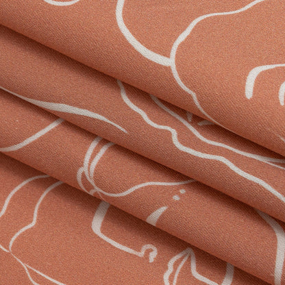 Stretch Cotton Sateen - Pink Face Outlines - Sweltering Society Print - Mood Exclusive Rio Collection