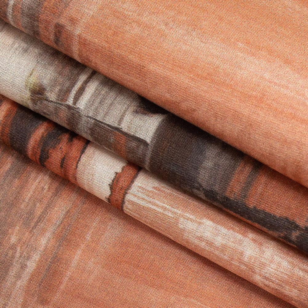 Cotton Voile - Pink and Gray Brushstrokes - Brush With Danger Print - Mood Exclusive Rio Collection