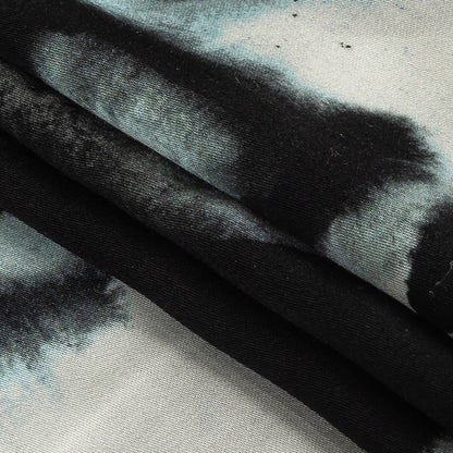 Rayon Challis - Black and White Ghostly Faces - Unearthly Portrait Print - Mood Exclusive Twilight Collection Folded