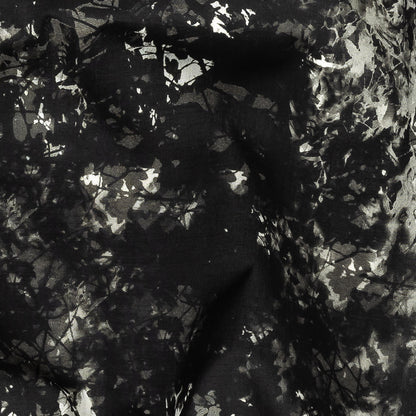 Cotton Voile - Black and White Leafy Branches - Sylvan Spectres Print - Mood Exclusive Twilight Collection Detail