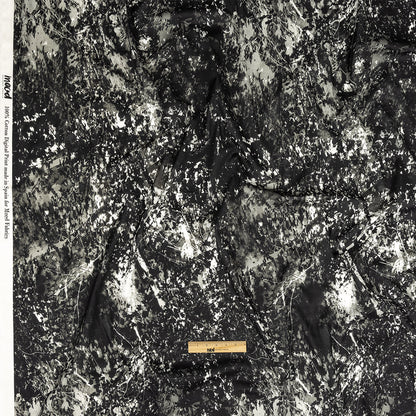 Cotton Voile - Black and White Leafy Branches - Sylvan Spectres Print - Mood Exclusive Twilight Collection Full