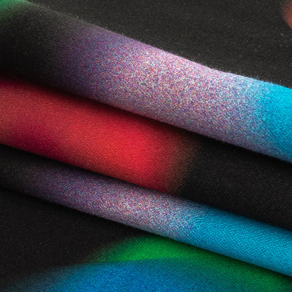 Stretch Cotton Sateen - Rainbow Blurred Spots - Galactic Gumdrops Print - Mood Exclusive Sugar Collection
