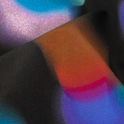 Stretch Cotton Sateen - Rainbow Blurred Spots - Galactic Gumdrops Print - Mood Exclusive Sugar Collection