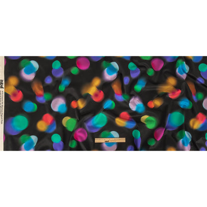 Stretch Cotton Sateen - Rainbow Blurred Spots - Galactic Gumdrops Print - Mood Exclusive Sugar Collection
