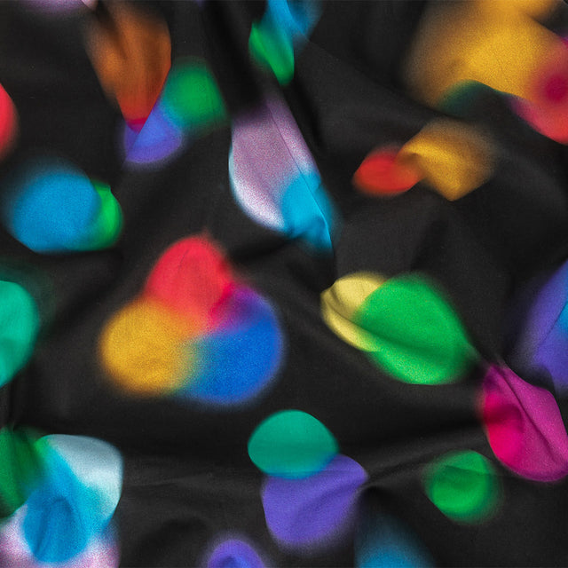 Cotton Voile - Rainbow Blurred Spots - Galactic Gumdrops Print - Mood Exclusive Sugar Collection