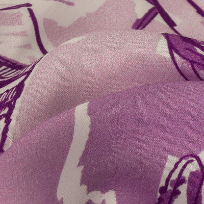 Rayon Challis - Lilac Indoor Spaces - Where You're Planted Print - Mood Exclusive Wisteria Collection Detail