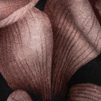 Rayon Challis - Black and Plum Floral - Vision of Romance Print - Mood Exclusive Wisteria Collection Detail