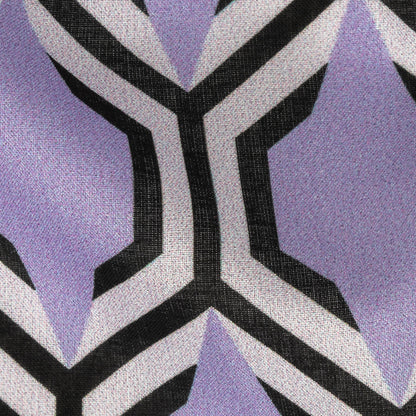 Cotton Voile - Lavender Honeycomb Geometric - Sweet as Honey Print - Mood Exclusive Wisteria Collection Detail