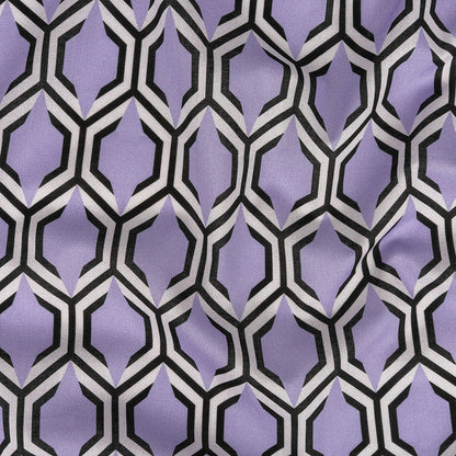 Cotton Voile - Lavender Honeycomb Geometric - Sweet as Honey Print - Mood Exclusive Wisteria Collection