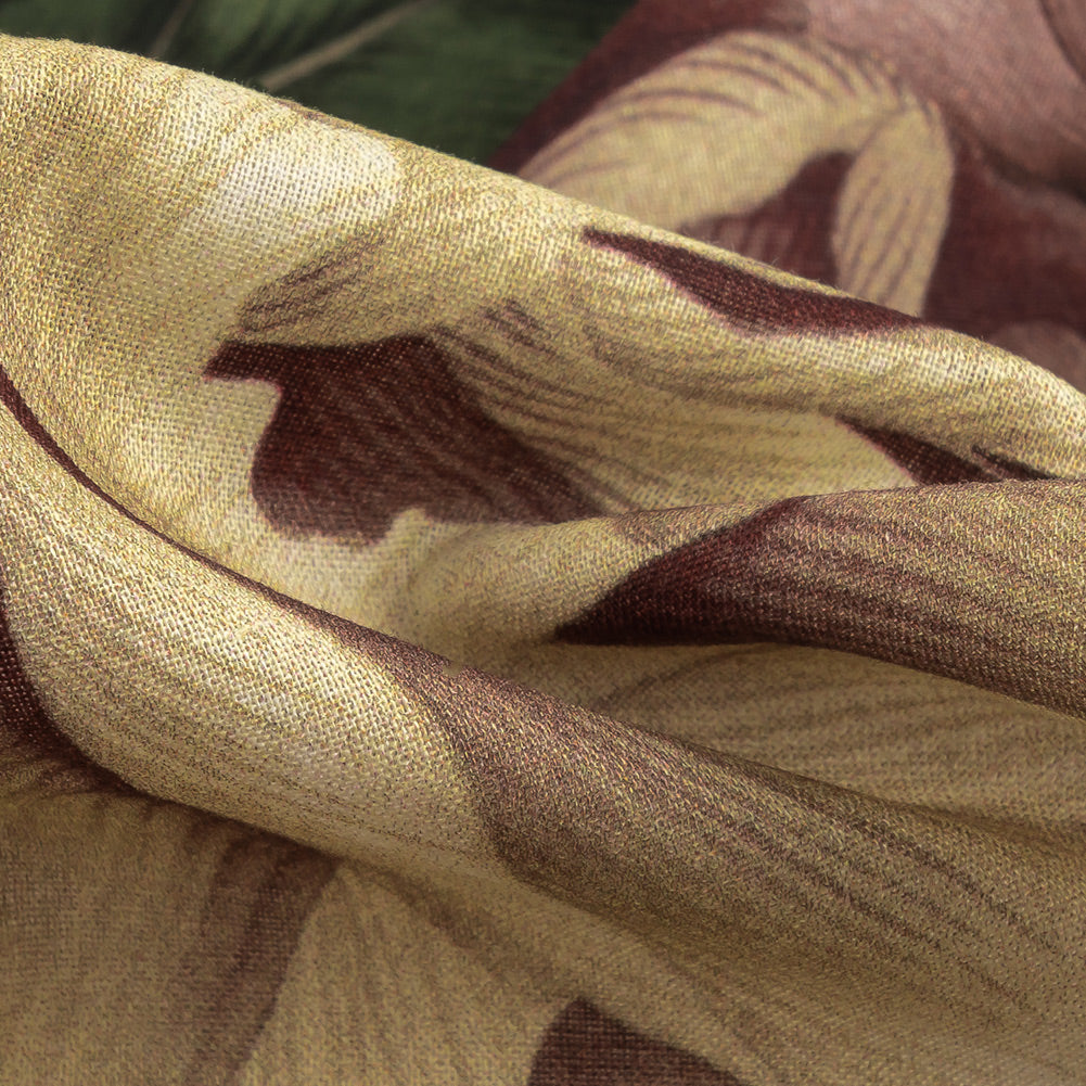 Cotton Voile - Black and Plum Floral - Vision of Romance Print - Mood Exclusive Wisteria Collection Detail