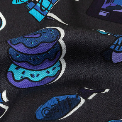 Rayon Challis - Purple and Blue Iconic Symbols - Live at Sun Studio Print - Mood Exclusive Indigo Collection
