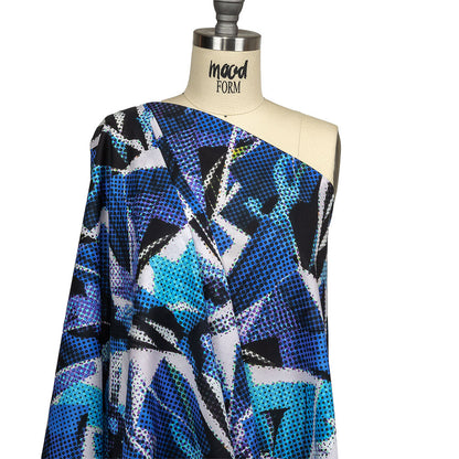 Cotton Voile - Blue Abstract - Tangled Up in Blue Print - Mood Exclusive Indigo Collection