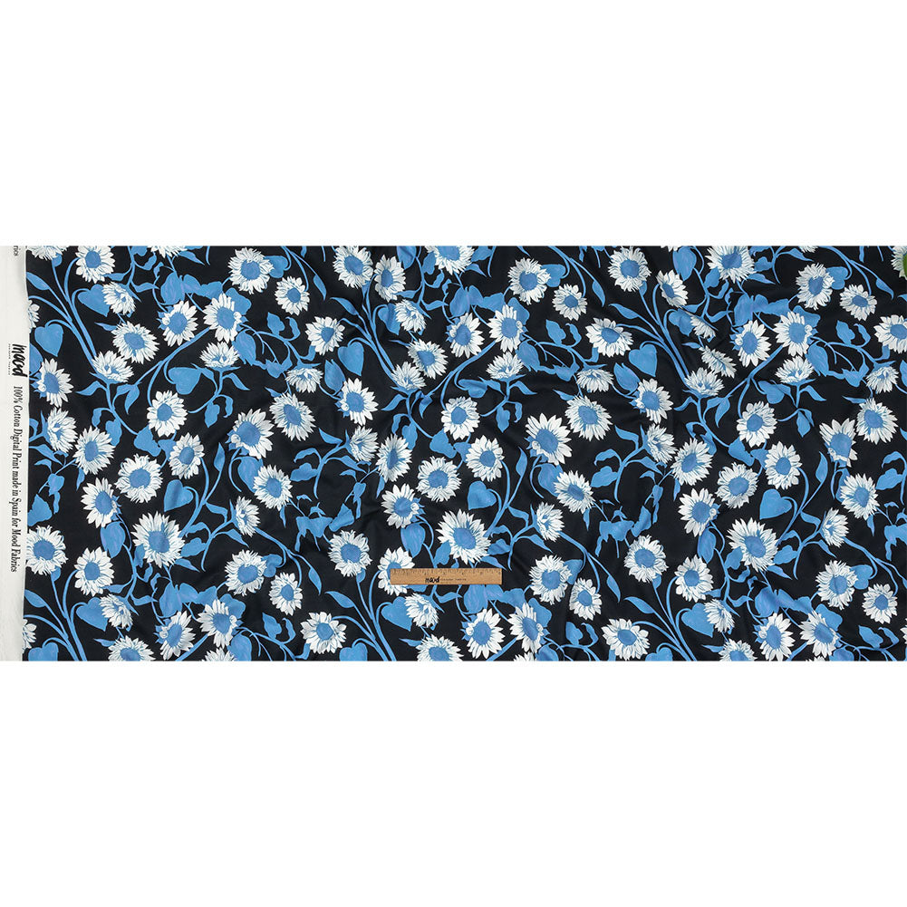 Cotton Voile - Blue Floral - Adore You Print - Mood Exclusive Indigo Collection