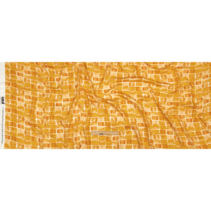 Rayon Challis - Yellow Painted Squares - Swatch Me Print - Mood Exclusive Citrus Collection