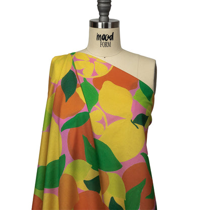 Cotton Voile - Citrus Fruits - Zest Friends Print - Mood Exclusive Citrus Collection
