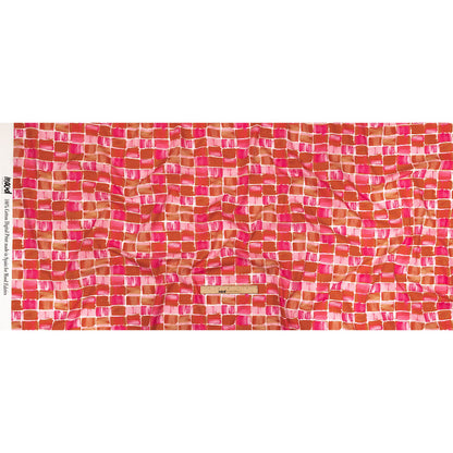 Cotton Voile - Pink Painted Squares - Swatch Me Print - Mood Exclusive Citrus Collection