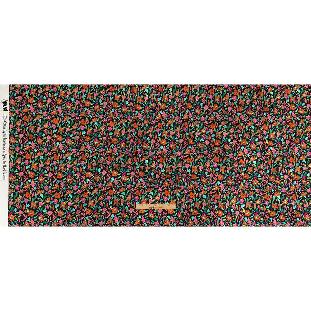 Cotton Voile - Pink, Blue and Black Floral - Confetti Fete Print - Mood Exclusive Citrus Collection