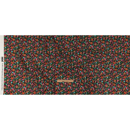 Linen and Rayon Woven - Pink, Blue and Black Floral - Confetti Fete Print - Mood Exclusive Citrus Collection