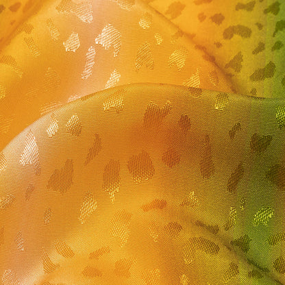 Sustainable Viscose Jacquard - Green and Yellow Gradient Stripes - Marmalade Parade Print - Mood Exclusive Citrus Collection