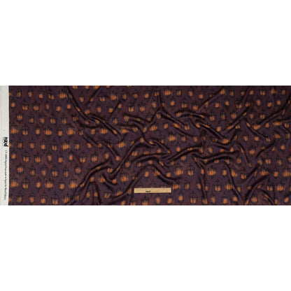 Rayon Challis - Purple Lanterns - By Lantern Light Print - Mood Exclusive Jack-O-Lantern Collection