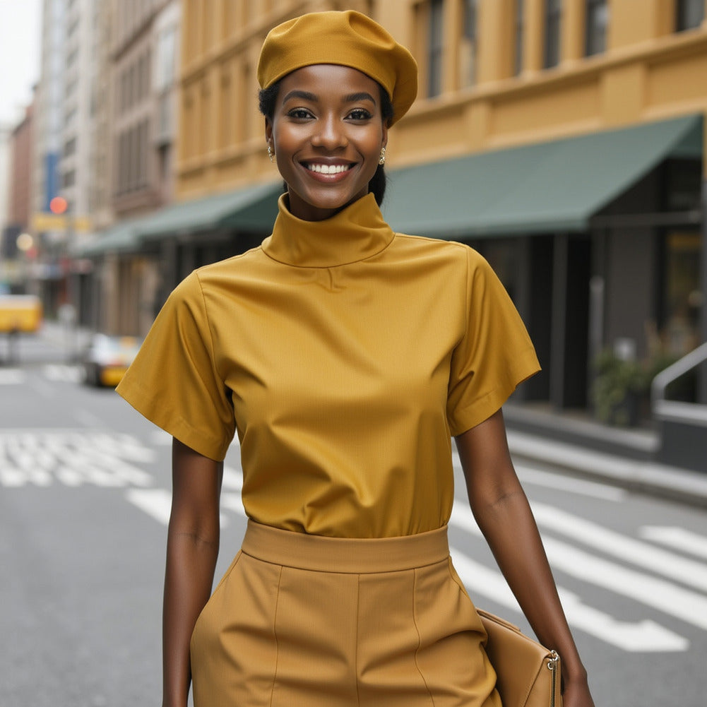 Stretch Cotton Sateen - Golden Rod - Mood Exclusive Carlos Collection