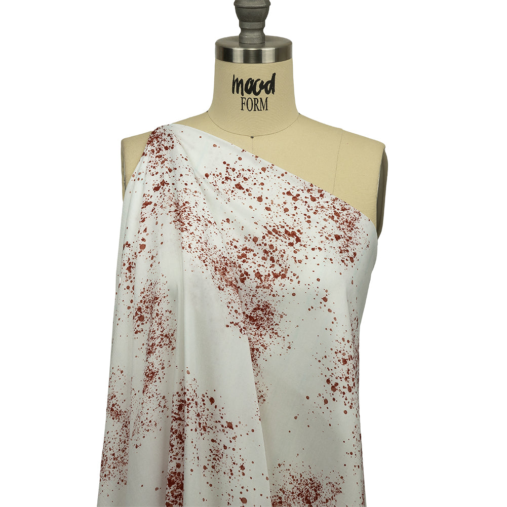 Rayon Batiste - Blood Splatters - Rue Morgue Print - Mood Exclusive Nevermore Collection