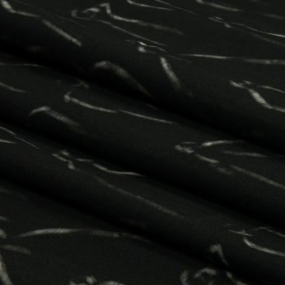 Stretch Cotton Poplin - Black Ghostly Figures - The Copper Queen Print - Mood Exclusive Abandoned Collection