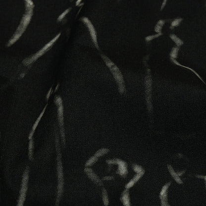Stretch Cotton Poplin - Black Ghostly Figures - The Copper Queen Print - Mood Exclusive Abandoned Collection