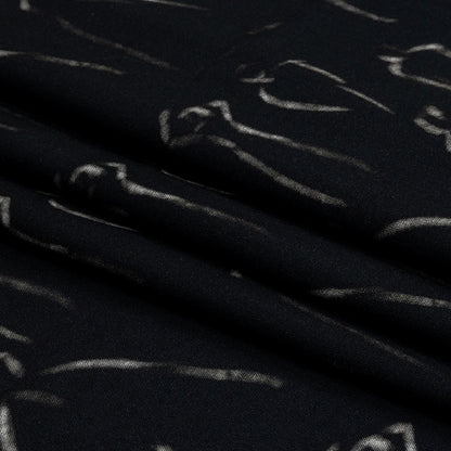 Rayon Batiste - Black Ghostly Figures - The Copper Queen Print - Mood Exclusive Abandoned Collection