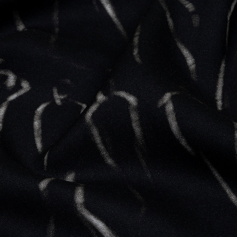 Rayon Batiste - Black Ghostly Figures - The Copper Queen Print - Mood Exclusive Abandoned Collection