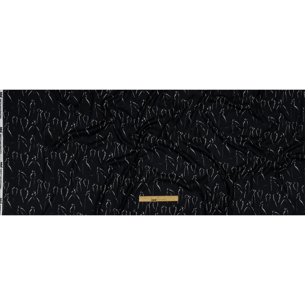 Rayon Batiste - Black Ghostly Figures - The Copper Queen Print - Mood Exclusive Abandoned Collection