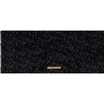 Rayon Batiste - Black Ghostly Figures - The Copper Queen Print - Mood Exclusive Abandoned Collection