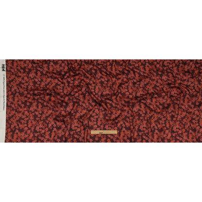 Rayon Challis - Red Floral - Rose Garden Romance Print - Mood Exclusive Rockland Collection