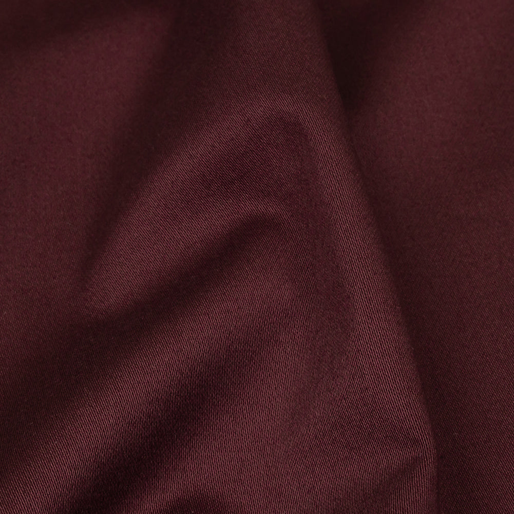 Stretch Cotton Sateen - Burgundy - Mood Exclusive Carlos Collection - Detail