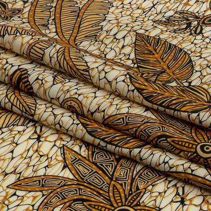 Cotton Voile - Orange and White Palm Trees - Sunny Summers Print - Mood Exclusive Rockland Collection