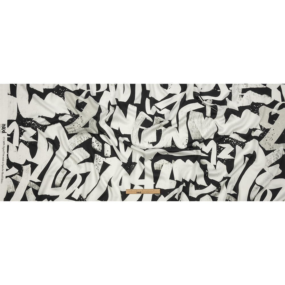 Rayon Challis - Black and White Graffiti Letters - Wall of Fame Print - Mood Exclusive Metro Collection - Full