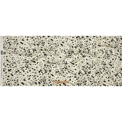 Rayon Challis - Black and White Dalmatian Spots - Fire Dogs Print - Mood Exclusive Metro Collection